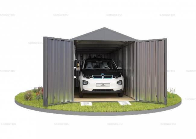 Хозблок SKOGGY секционный с двускатной крышей 6 х 2 м, цинковый Хозблок SKOGGY секционный с двускатной крышей 6 х 2 м, цинковый