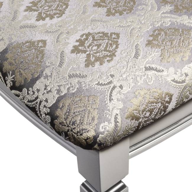 Банкетка Васко В 106Н белый/серебро, Маркус серебро Банкетка Васко В 106Н белый/серебро, Маркус серебро