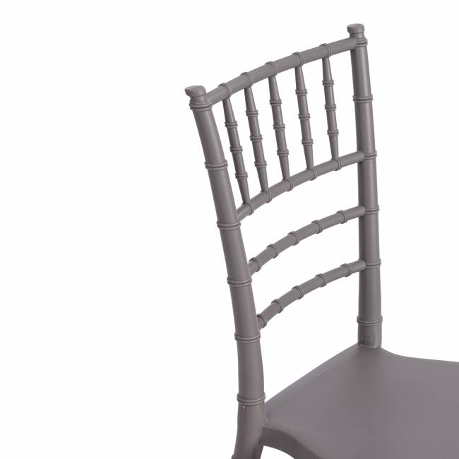 Стул CHAVARI (mod. 101) пластик, 40 х 49 х 88 см, Grey (Cерый) 09 (Комплект из 2 шт.) серый пластик