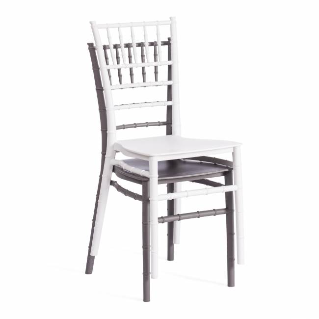 Стул CHAVARI (mod. 101) пластик, 40 х 49 х 88 см, Grey (Cерый) 09 (Комплект из 2 шт.) серый пластик