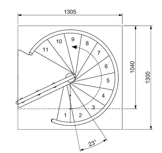 Винтовая лестница Calgary White d120
