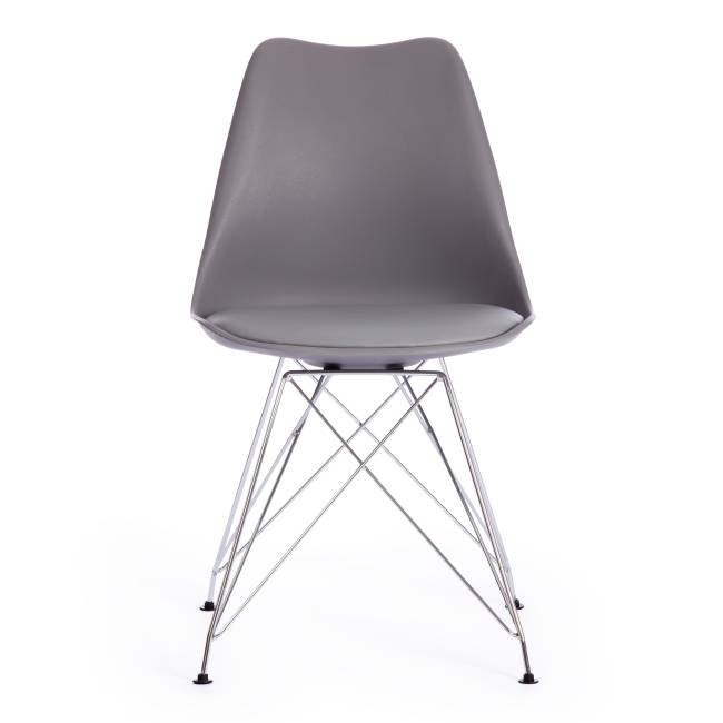 Стул TULIP IRON CHAIR (mod.EC-123) металл/пластик, 54,5*48*83,5см, серый (Комплект из 4 шт.) серый металл/пластик Стул TULIP IRON CHAIR (mod.EC-123) металл/пластик, 54,5*48*83,5см, серый (Комплект из 4 шт.) серый металл/пластик