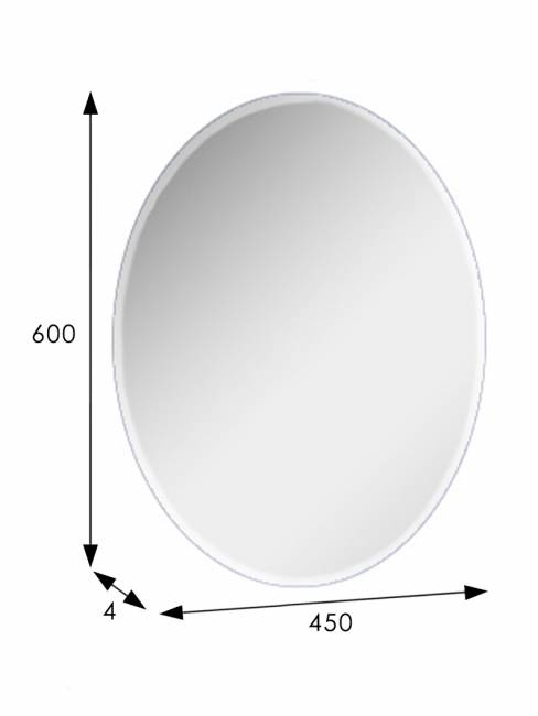 Зеркало настенное Сельетта-3 Овал 60 см х 45 см (фацет10 мм) Зеркало настенное Сельетта-3 Овал 60 см х 45 см (фацет10 мм)