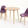Стол Монте К 100 натур со стульями Сашш натур фиолетовый Стол Монте К 100 натур со стульями Сашш натур фиолетовый