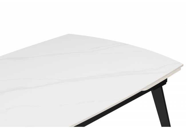 Aveiro 120(180)x80 белый мрамор / черный