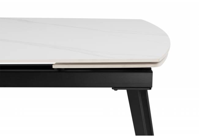 Aveiro 120(180)x80 белый мрамор / черный
