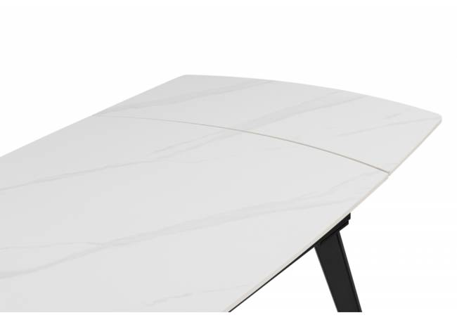 Aveiro 120(180)x80 белый мрамор / черный