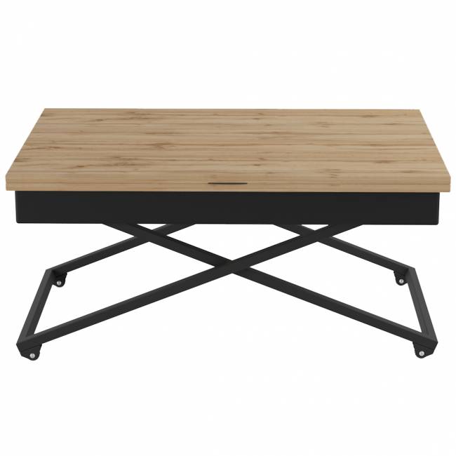 Стол универсальный трансформируемый АНДРЭ Loft ЛДСП дуб вотан/чёрный