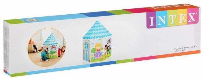 44635, Intex, Игровой домик 104х104х13см "Домик Принцессы" 3-6 лет