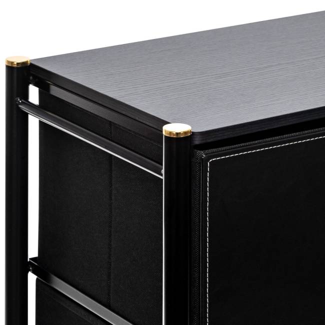 Комод Leset Хайди 5 ящиков Чёрный Чёрный