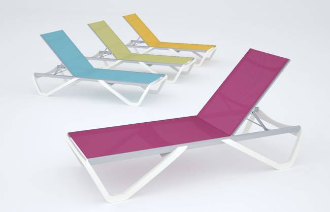 Шезлонг-лежак металлический Wave белый, серый 1910х715х300 мм Шезлонг-лежак металлический Wave белый, серый 1910х715х300 мм