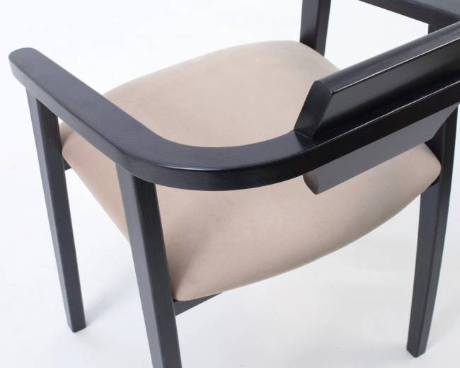 Стул-кресло Челси ПМ чёрный/бежевый