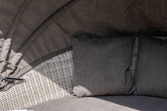 "Стильяно" плетеная кровать круглая, цвет бежевый