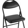 Стул складной Hagen экокожа черный каркас черный