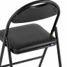 Стул складной Hagen экокожа черный каркас черный