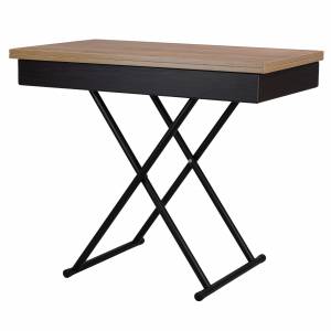 Стол-трансформер Лерон дуб крафт золотой/черный