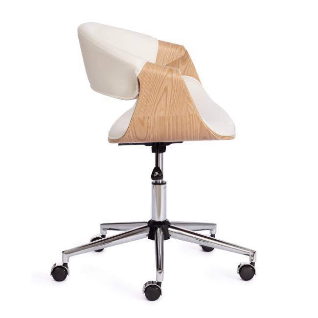 Кресло BEND  натуральный, кож/зам белый белый Кресло BEND  натуральный, кож/зам белый белый