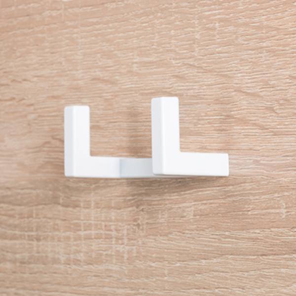 Полка-вешалка Куба 10.123 цвет дуб сонома/белый премиум