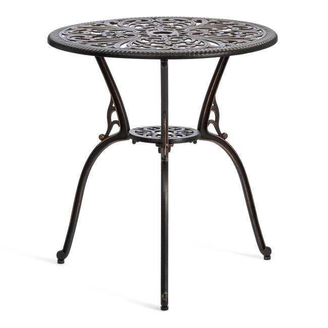 Комплект Secret de Maison Romance/Романс (стол+2 стула) алюминиевый сплав, D60/H67, 53х41х89см, бронзовый бронза/bronze алюминиевый сплав Комплект Secret de Maison Romance/Романс (стол+2 стула) алюминиевый сплав, D60/H67, 53х41х89см, бронзовый бронза/bronze алюминиевый сплав