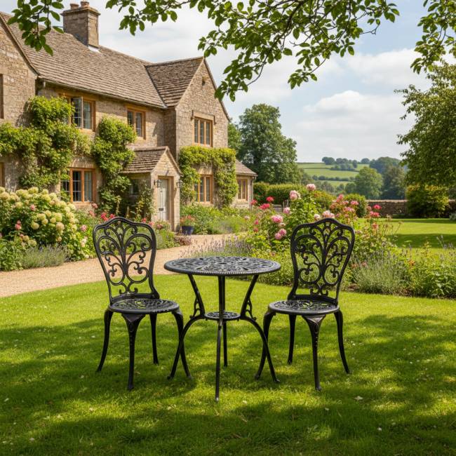 Комплект Secret de Maison Romance/Романс (стол+2 стула) алюминиевый сплав, D60/H67, 53х41х89см, бронзовый бронза/bronze алюминиевый сплав Комплект Secret de Maison Romance/Романс (стол+2 стула) алюминиевый сплав, D60/H67, 53х41х89см, бронзовый бронза/bronze алюминиевый сплав