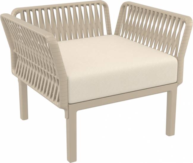 Комплект пластиковой мебели Portofino Lounge бежевый, бежевый Комплект пластиковой мебели Portofino Lounge бежевый, бежевый