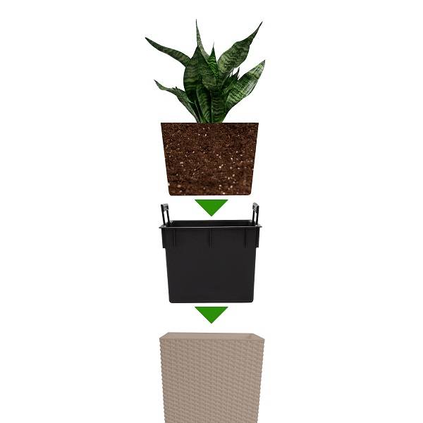 Кашпо для цветов RATO LOW DRTS400L-7529U мокка 2 предмета 37 и 64л Кашпо для цветов RATO LOW DRTS400L-7529U мокка 2 предмета 37 и 64л