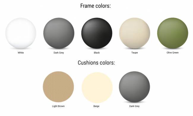 Комплект пластиковой мебели Portofino Lounge бежевый, темно-серый Комплект пластиковой мебели Portofino Lounge бежевый, темно-серый