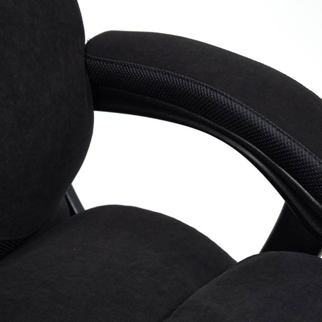 Кресло DUKE флок/ткань, черный/черный , 35/TW-11 Кресло DUKE флок/ткань, черный/черный , 35/TW-11