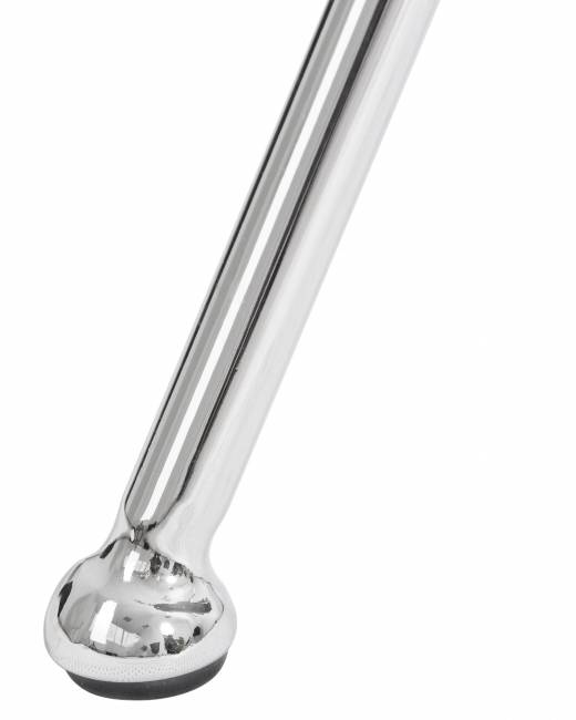 Кресло дизайнерское DOBRIN EMILY, серая ткань AF7, хромированная сталь