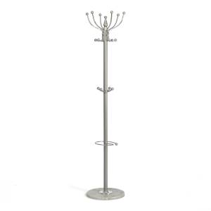 Вешалка Bara (mod. GH-8606) металл/хром/мрамор, white (белый) / grey (серый), 37x37x175см