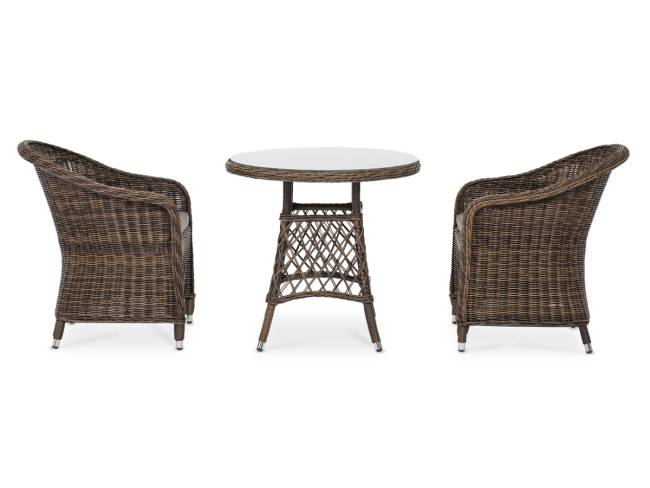 "Эспрессо - 80 R" обеденная группа плетеная, цвет коричневый "Эспрессо - 80 R" обеденная группа плетеная, цвет коричневый