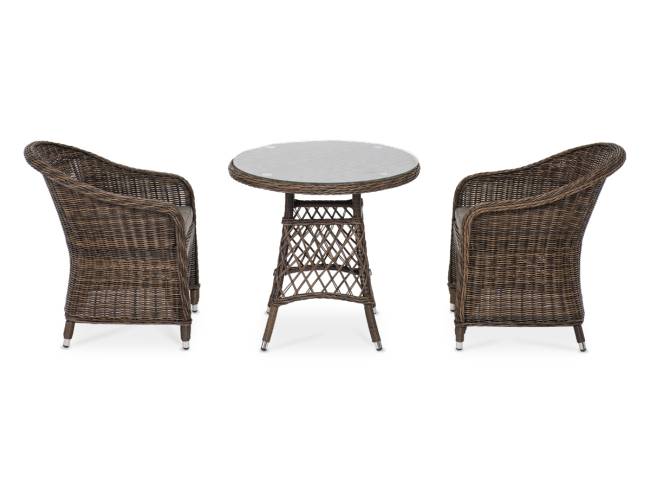"Эспрессо - 80 R" обеденная группа плетеная, цвет коричневый "Эспрессо - 80 R" обеденная группа плетеная, цвет коричневый