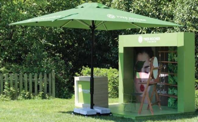 Зонт профессиональный 3х4 м Lux Telescopic бежевый 3000х4000 мм