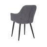 Стул с подлокотниками Leset Слим, каркас Черный, велюр Графит Графит Черный Стул с подлокотниками Leset Слим, каркас Черный, велюр Графит Графит Черный