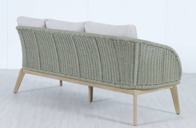 Диван деревянный трехместный Madrague светлый тик, бежевый 1860х803х774 мм