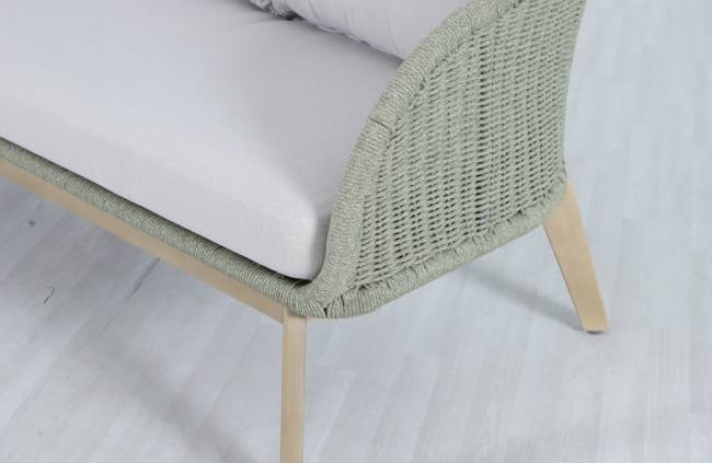 Диван деревянный трехместный Madrague светлый тик, бежевый 1860х803х774 мм