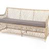 "Латте" диван двухместный из искусственного ротанга, цвет соломенный