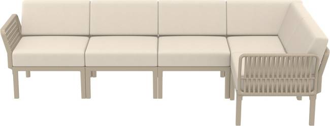 Комплект пластиковой мебели Portofino Lounge Corner бежевый, бежевый Комплект пластиковой мебели Portofino Lounge Corner бежевый, бежевый