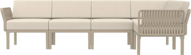 Комплект пластиковой мебели Portofino Lounge Corner бежевый, бежевый Комплект пластиковой мебели Portofino Lounge Corner бежевый, бежевый