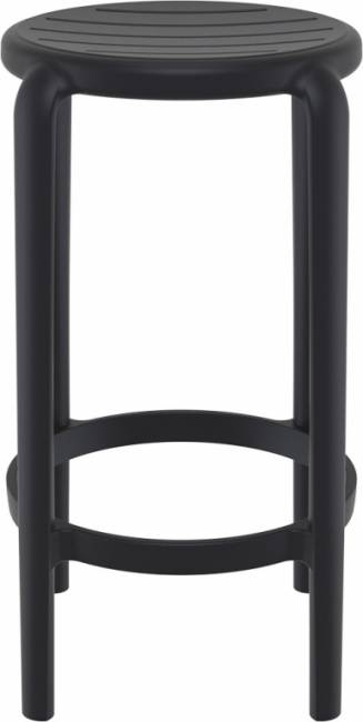 Табурет пластиковый полубарный Tom Bar 65 черный 360х360х650 мм