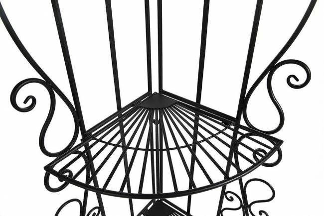 Этажерка угловая Secret De Maison 001 стальной сплав, 50х35х160см, черный