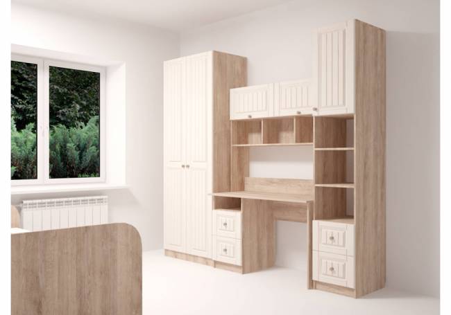 Майя М-02 дуб баррик светлый / крем брюле