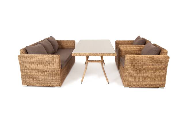 "Моккачино" обеденная группа из искусственного ротанга, цвет соломенный "Моккачино" обеденная группа из искусственного ротанга, цвет соломенный