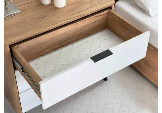 Комод Адам дуб крафт золотой / белое дерево