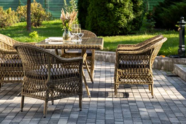 "Амароне" обеденная группа из искусственного ротанга на 6 персон, цвет соломенный "Амароне" обеденная группа из искусственного ротанга на 6 персон, цвет соломенный