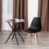 Стул CINDY (EAMES) (mod. 1801) дерево бук/металл/сиденье пластик, 45x51x82 см, Black (черный) (Комплект из 4 шт.) черный