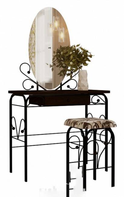 Стол  дамский с ящиком ММД 303  Черный / Венге