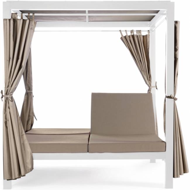 Шатер с лежаками Enigma белый, тортора 2080х1880х2050 мм