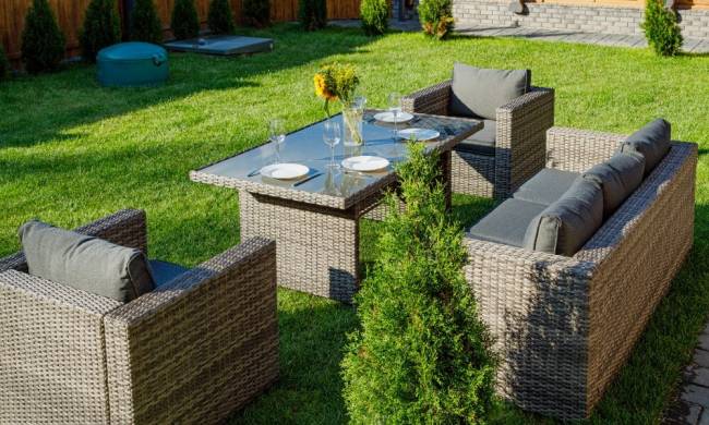 Комплект мебели KARL с обеденным столом (серый) Комплект мебели KARL с обеденным столом (серый)