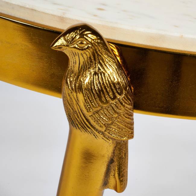 Столик кофейный Secret De Maison BIRDY ( mod. 12475 ) алюминиевый сплав/мрамор, 38*38*48,5 см, золотой/gold золотой/gold алюминиевый сплав/мрамор